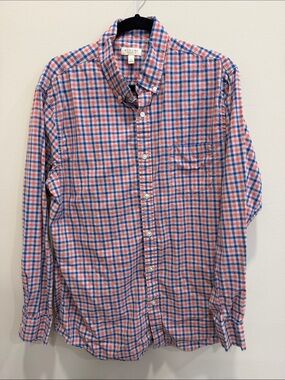 Men’s Sonoma Red, Blue & White Plaid Button-Down